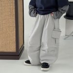 【90-160】パンツ 男の子 無地 ポケット付き トレンド - 画像 (3)