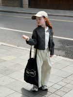 【90-150】フェイクレザージャケット 女の子 クール トレンド感 カジュアル - 画像 (10)