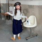 【100-170】トップス 女の子 フード付き ボーダー柄 カジュアル - 画像 (9)