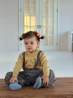 【73-110】セーター サロペットパンツ チェック柄 合わせやすい 女の子 - 画像 (6)