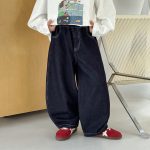 【90-160】ズボン デニム 犬柄 刺繍 ゆったり カジュアル 男の子 - 画像 (3)
