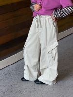 【100-170】カーゴパンツ 女の子 ポケット付き ゆったり おしゃれ