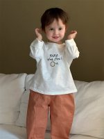 【66-100】Tシャツ プリント ラウンドネック 長袖 カジュアル 男の子 - 画像 (2)