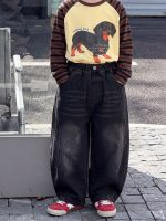 【90-160】ズボン デニム 無地 合わせやすい ゆったり 男の子