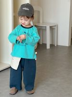 【73-110】Tシャツ ラウンドネック 長袖 合わせやすい 男の子 - 画像 (3)