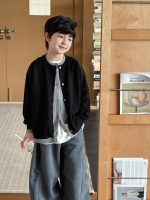 【90-160】カーディガン ニット フェイク 配色 韓国風 男の子 - 画像 (3)
