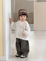 【73-110】Tシャツ 立体感 ラウンドネック 長袖 男の子 - 画像 (3)