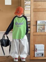 【90-160】長袖Ｔシャツ 男の子 プリント 英字 ラグラン - 画像 (6)