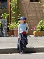 【90-150】長袖Tシャツ 女の子 シンプル アルファベット スリムシルエット - 画像 (20)