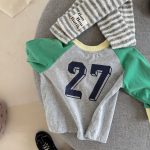 【80-130】長袖Tシャツ 女の子 ラグラン 数字柄 - 画像 (7)