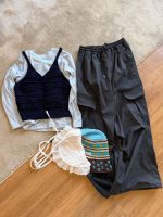 【110-160】ニットベスト インナー 女の子 トレンド レイヤード - 画像 (4)