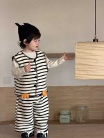 【73-110】二点セット ベスト+ズボン ストライブ ペンギン柄 男の子 - 画像 (7)