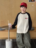 【90-160】Tシャツ 配色 切り替え プリント 長袖 カジュアル 男の子 - 画像 (6)