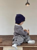 【73-110】パーカー 韓国風 ラウンドネック 長袖 男の子 - 画像 (5)