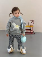 【73-110】セーター ズボン ニット チェック柄 女の子