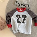 【80-130】長袖Tシャツ 女の子 ラグラン 数字柄 - 画像 (8)