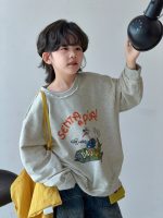 【100-150】パーカー プリント ラウンドネック 長袖 男の子 - 画像 (7)
