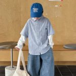 【90-160】トップス 男の子 チェック レイヤード ファッション - 画像 (7)