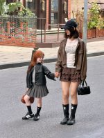 【90-150+ママサイズ】ライダースジャケット リンクコーデ 女の子 カジュアル フェイクレザー - 画像 (16)