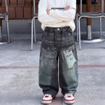 【90-160】ズボン デニム ファッション カジュアル ゆったり 男の子 - 画像 (7)
