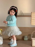 【73-110】セーター トップス スカート ニット 無地 カワイイ 女の子 - 画像 (4)