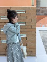 【100-150】トップスorパンツ 女の子 フード付き ドット柄 カジュアル - 画像 (4)