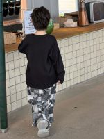 【90-160】パーカー プリント 配色 ファッション ランドネック 男の子 - 画像 (5)