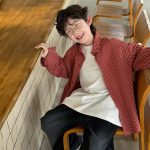 【90-160】シャツ 折り襟 チェック柄 ゆったり 合わせやすい 男の子 - 画像 (7)