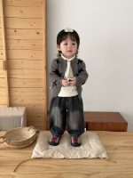 【73-120】トップスorパンツ 男の子 ファスナー カッコイイ 切り替え - 画像 (3)