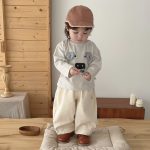 【73-120】トップスorパンツ 男の子 アップリケ カートゥーン - 画像 (3)