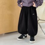 【90-160】ズボン スポーツ風 刺繍 ゆったり カジュアル 男の子 - 画像 (4)