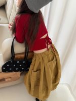 【100-150】Tシャツ 長袖 着やせ 縄結び 無地 合わせやすい - 画像 (8)