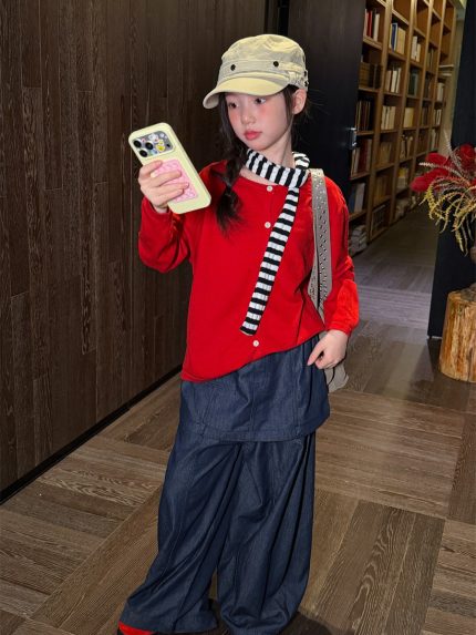 【100-160】パンツ 女の子 デニム おしゃれ 合わせやすい