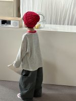 【90-140】長袖Tシャツ キッズ ボーダー柄 カジュアル 着せやすい - 画像 (12)