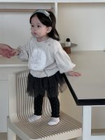【73-100】パーカー レギンス 裾付き ドット柄  カジュアル 女の子 - 画像 (3)