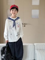 【90-160】Tシャツ ネクタイ柄 ファッション 長袖 男の子 - 画像 (4)