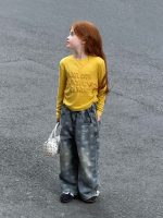 【90-150】長袖Tシャツ 女の子 アメリカン風 アルファベット - 画像 (8)