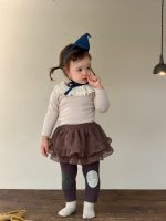 【73-110】トップス レギンス 無地 フリル 長袖 女の子 - 画像 (4)