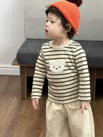 【73-110】トップス ラウンドネック 長袖 ストライブ 男の子 - 画像 (6)