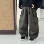 【90-160】パンツ 男の子 無地 ポケット付き トレンド - 画像 (7)