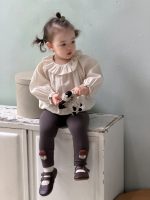 【73-110】トップス 無地 折り襟 フリル ゆったり 女の子 - 画像 (4)