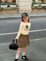 【90-150】長袖Tシャツ 女の子 着回しやすい シンプル カートゥーン - 画像 (2)