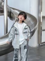【100-150】二点セット プリント アルファベット カジュアル ゆったり 男の子 - 画像 (2)
