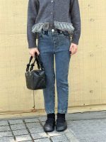【90-150】デニムパンツ 女の子 韓国風 すっきり見え スキニーパンツ