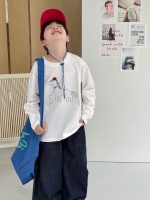 【90-160】長袖Tシャツ 男の子 プリント カートゥーン かわいい - 画像 (3)