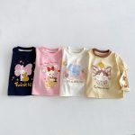 【80-130】長袖Tシャツ 女の子 カートゥーン レイヤード - 画像 (5)