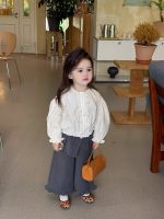 【80-130】シャツorスカート付きスラックス 女の子 シンプル トレンド