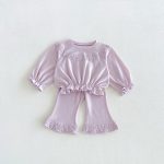 【80-130】セットアップ 女の子 ニット フリル スウィート - 画像 (5)