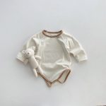 【66-90】ロンパース ベビー バイカラー くま ワッペン - 画像 (9)
