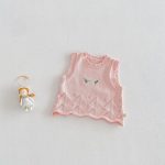 【73-120】トップスorパンツ ベビー どうぶつ刺繍 ニット - 画像 (9)